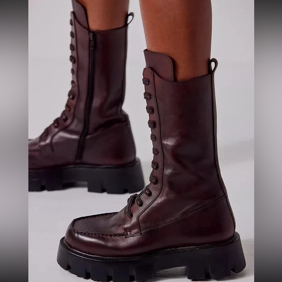 Free People Shoes - Brand New Free People June Lug Lace-Up Leather Boots